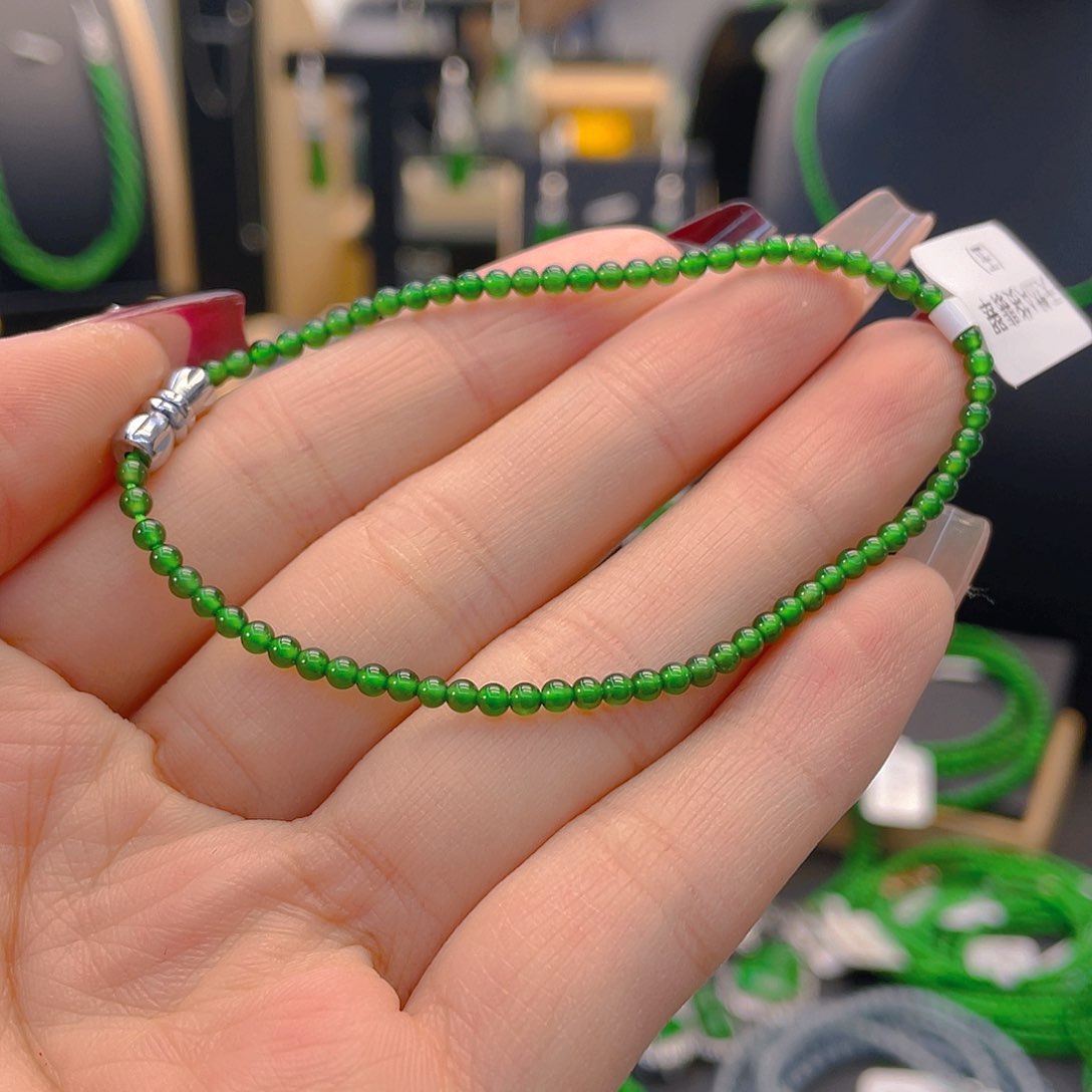 翡翠手链未镶嵌卡2.5