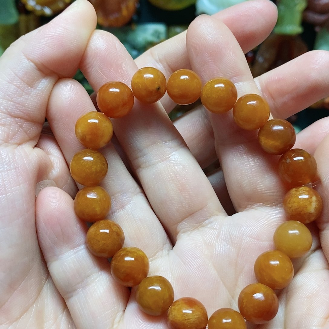 未镶嵌蛇纹石玉手链