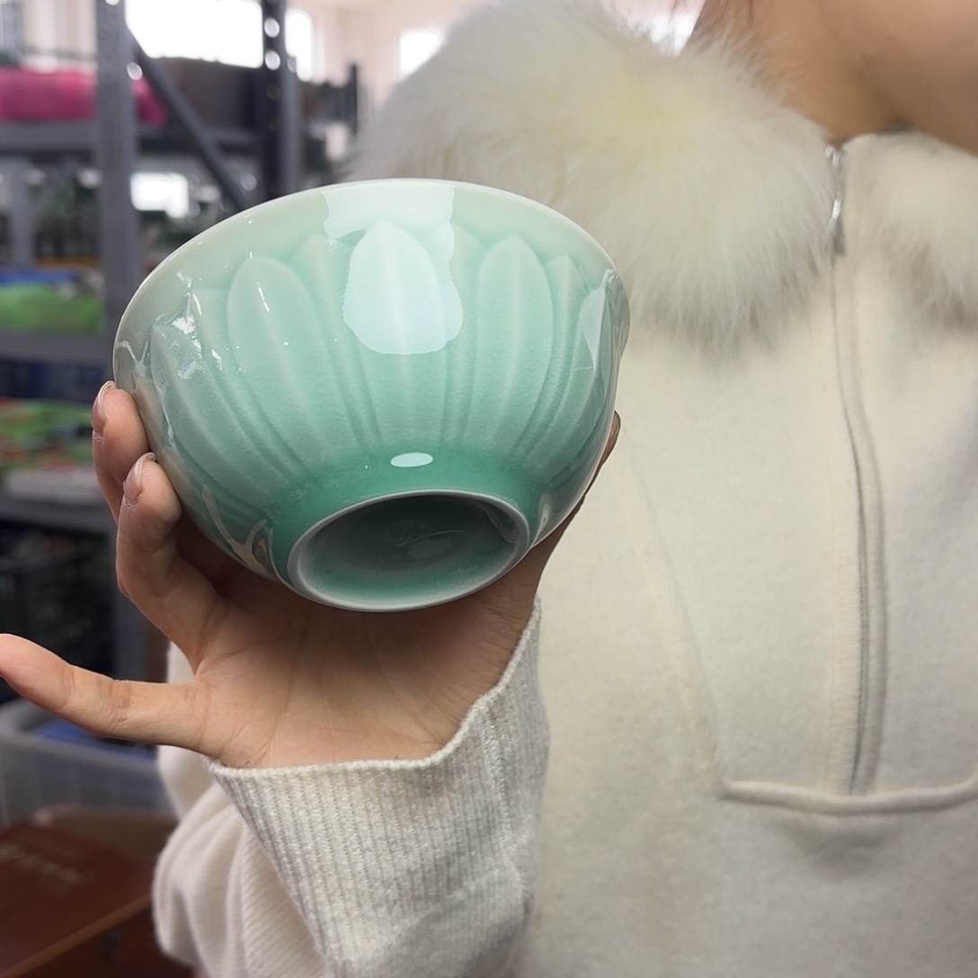 龙泉云间青瓷小米茶器