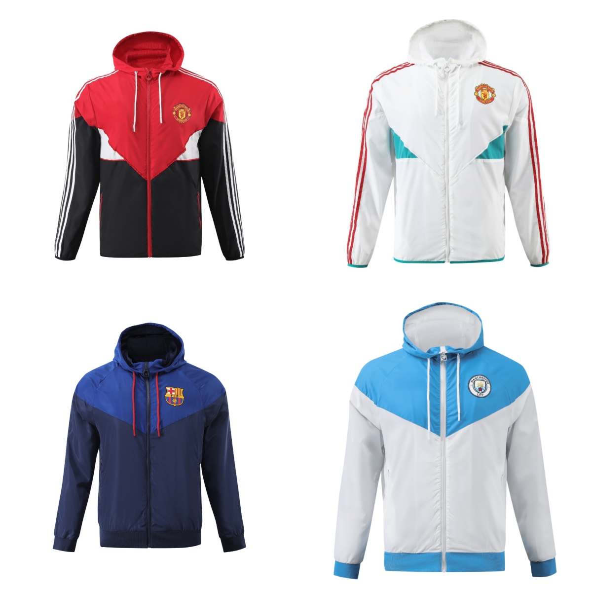 5.【风衣】球员版高端足球风雨衣豪门俱乐部国家队梭织防风防水外套