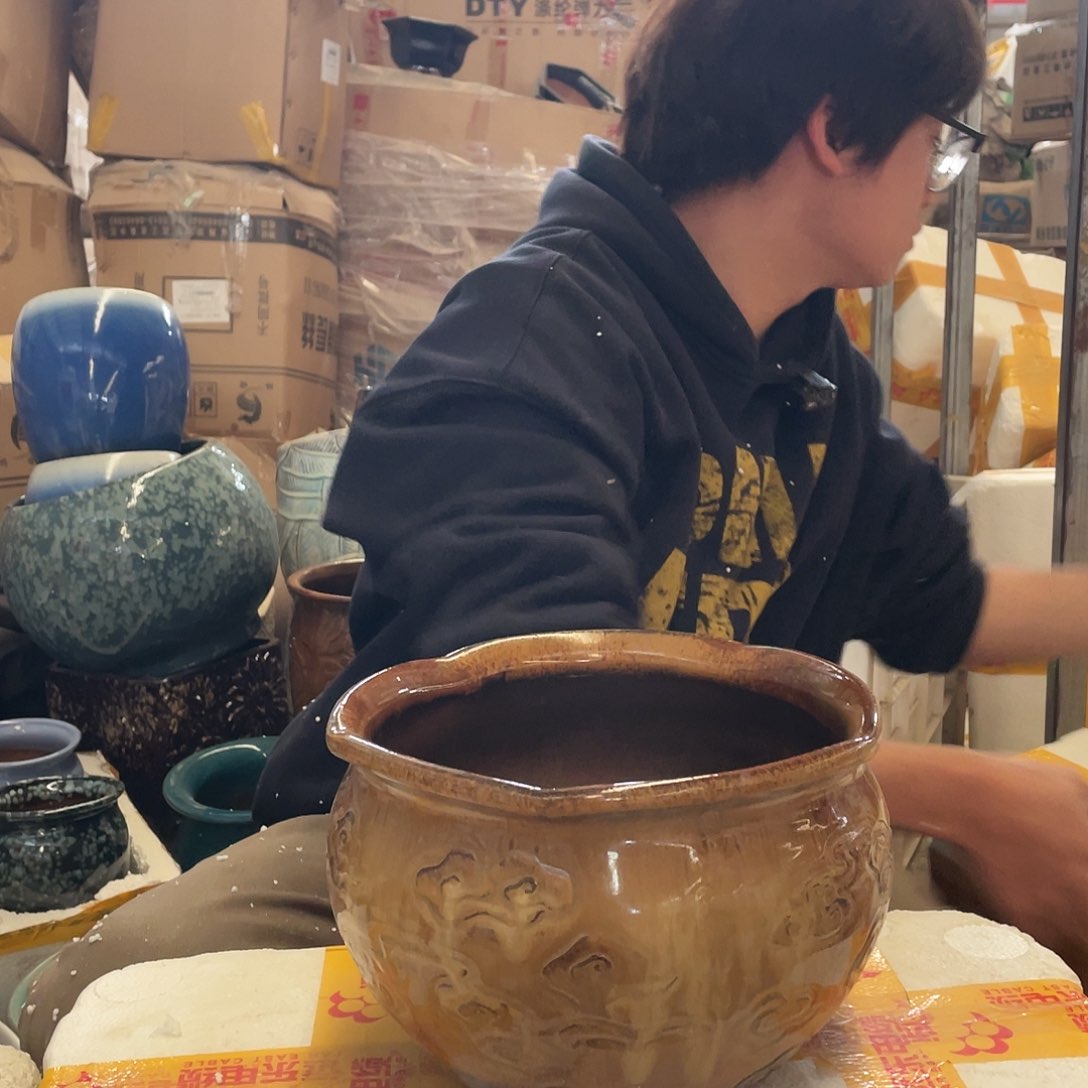 红陶宜兴紫砂花盆