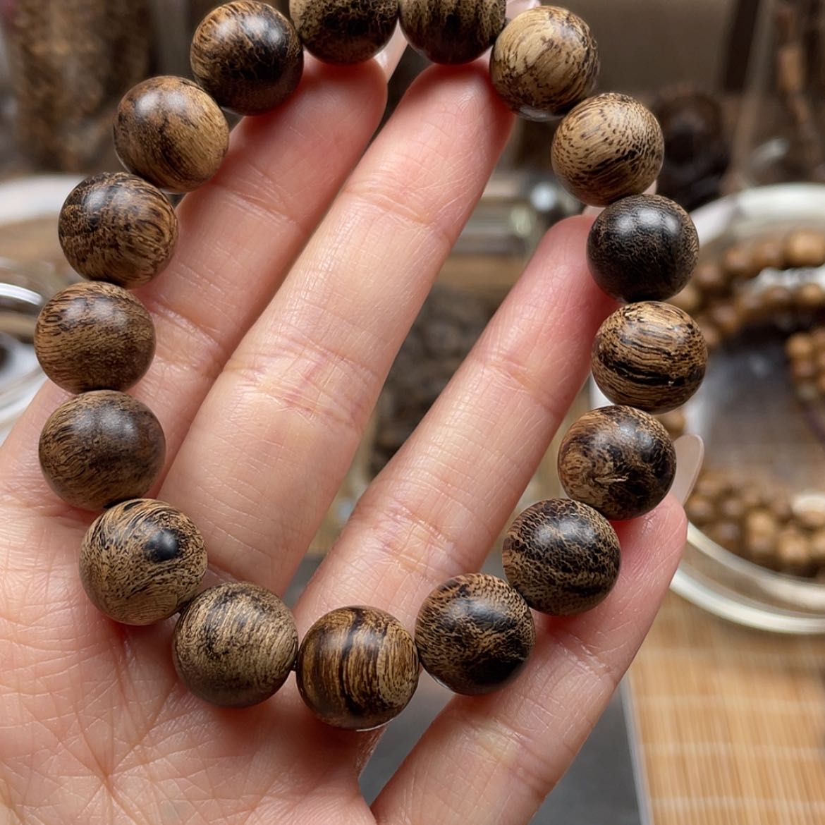 【闪购商品】沉香手串菩*达拉干留疤虎斑纹