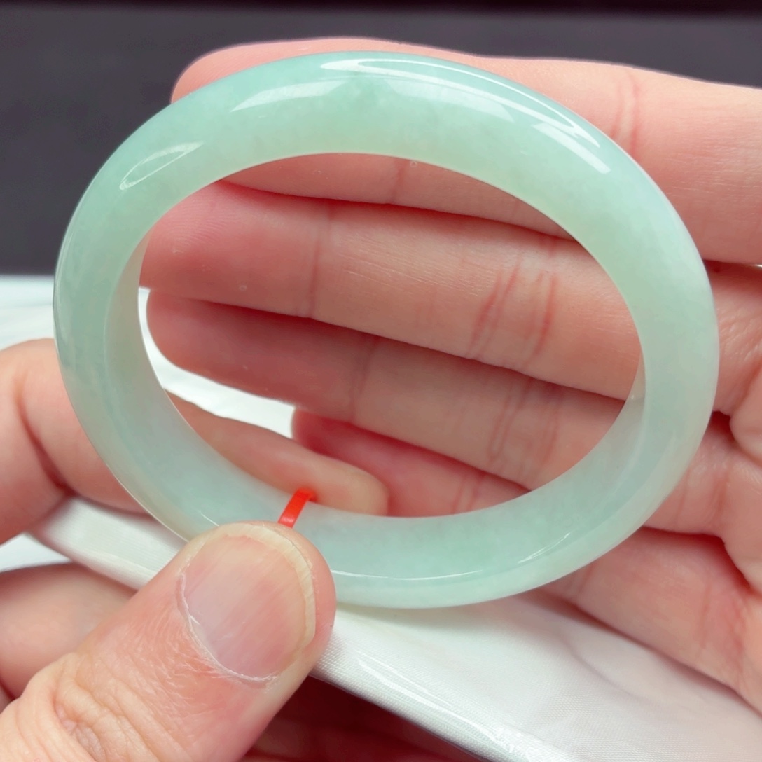 翡翠未镶嵌手镯55圈