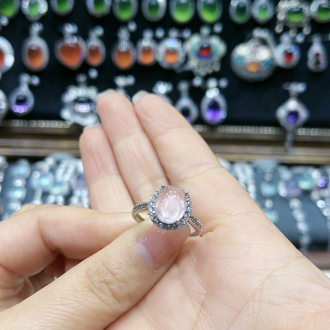 银S925镶嵌水晶戒指