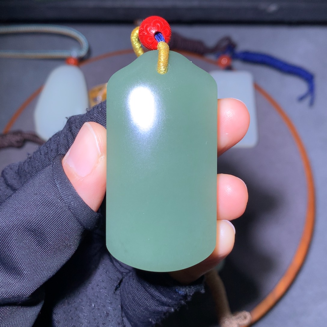 和田玉颈饰未镶嵌金***7