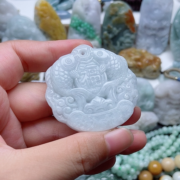 翡翠未镶嵌吊坠(不含链)1