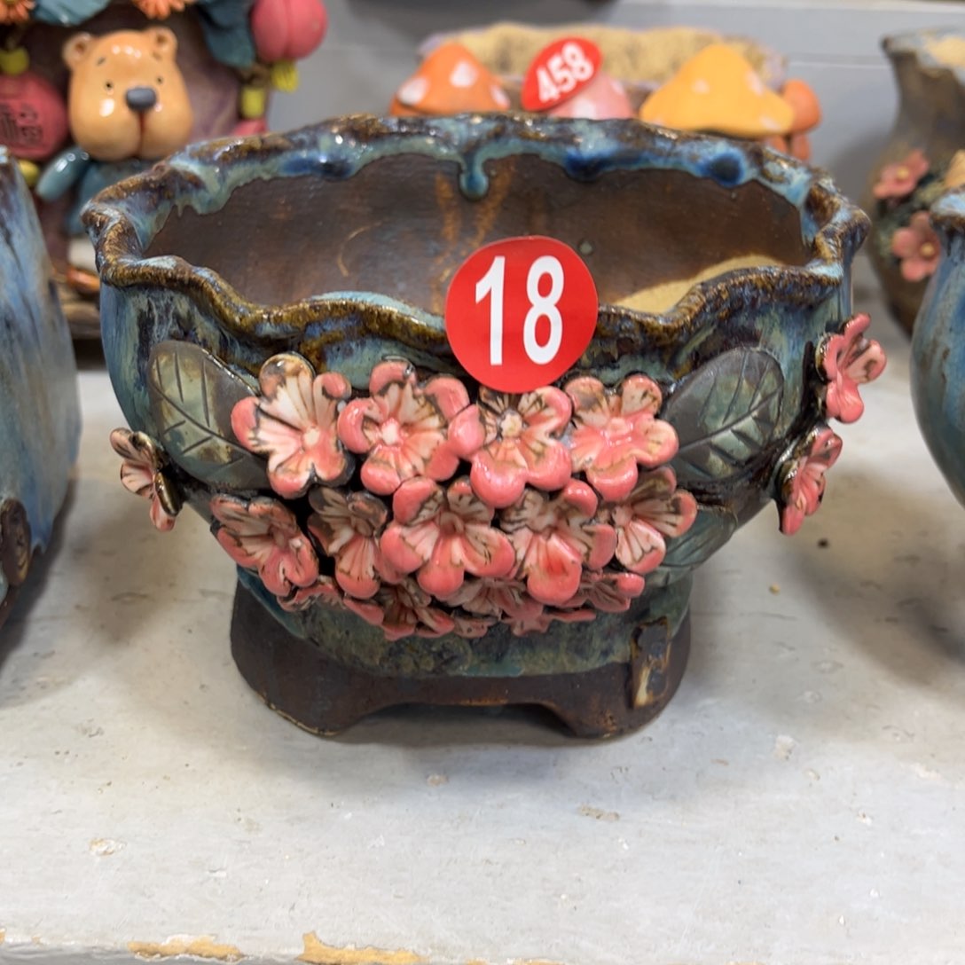 陶瓷微瑕18 陶然花盆厂家直销