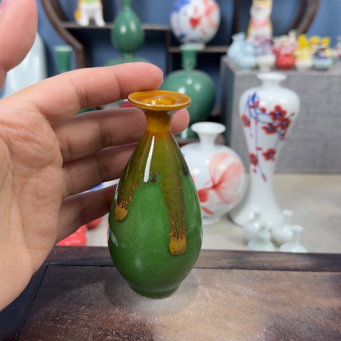 陶瓷手工小花器摆件