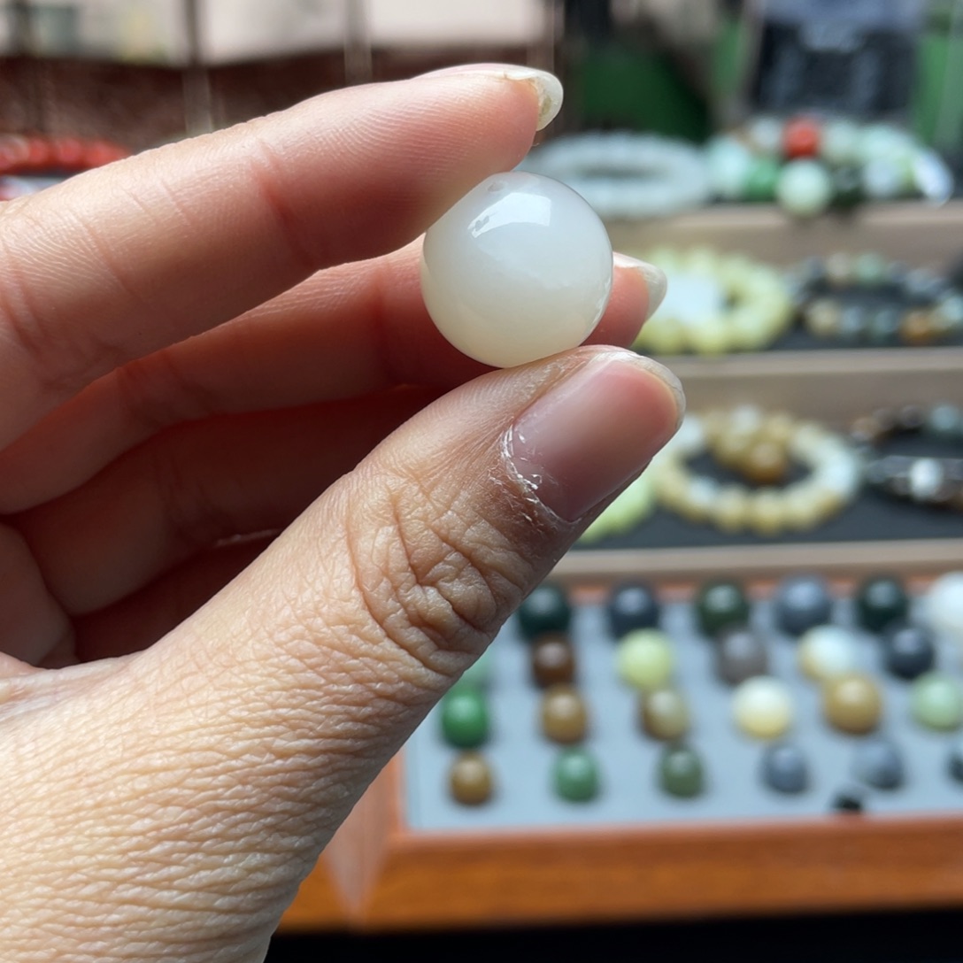 和田玉单珠16未镶嵌