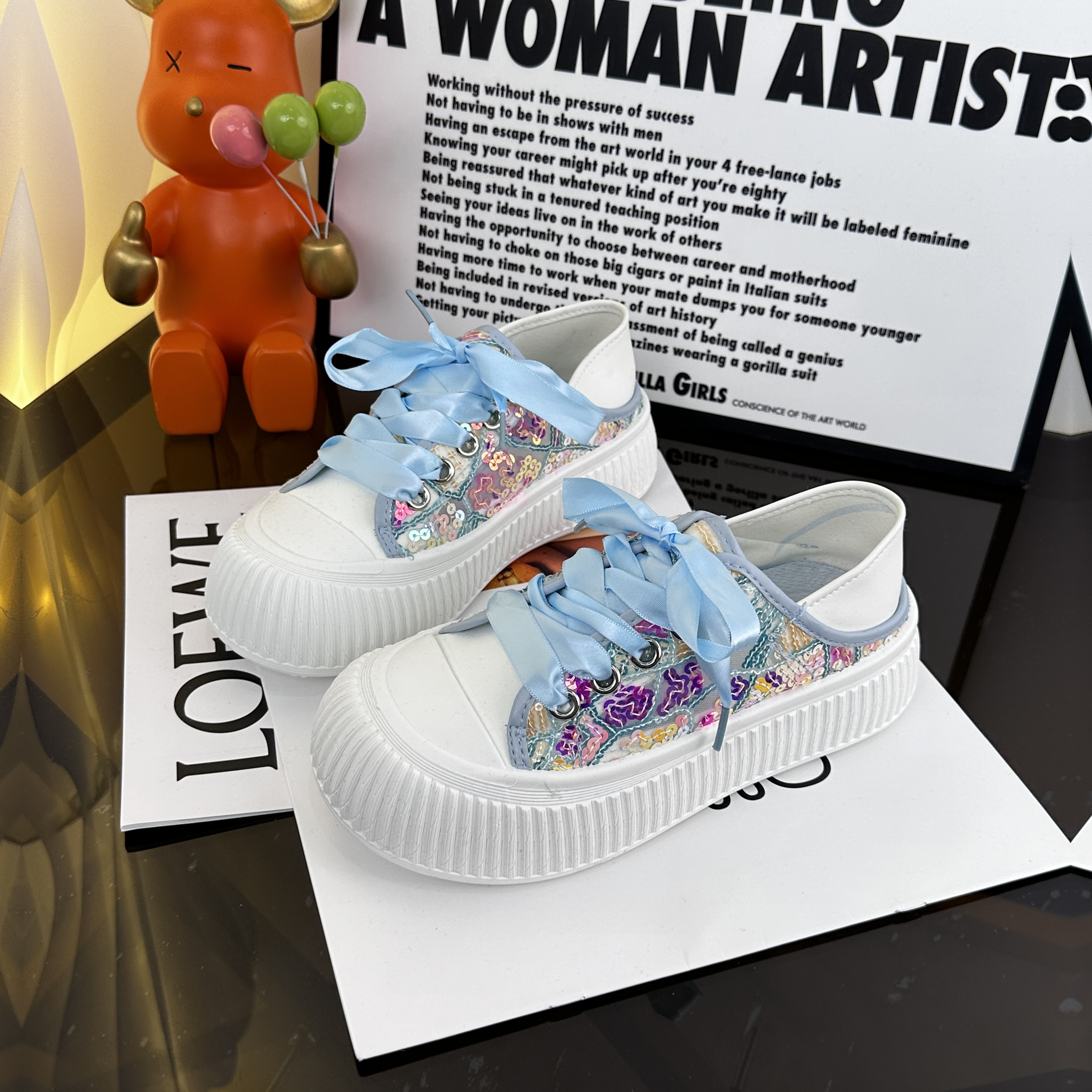 【小铭学长】网面女鞋小白鞋女新款饼干鞋百搭运动厚底板鞋子120