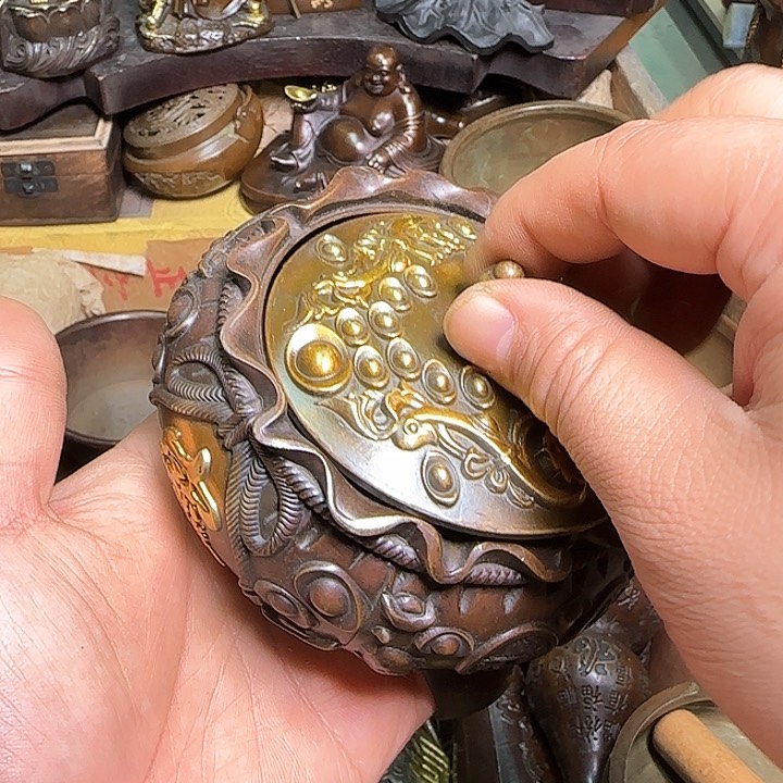 铜器办公室茶室摆件