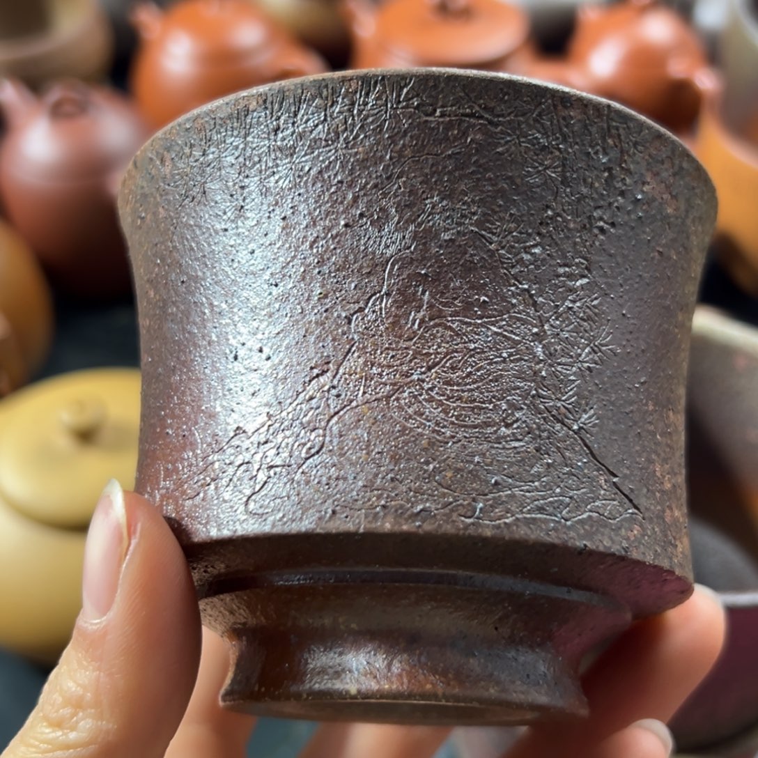 缘***此茶杯紫砂达摩微瑕不退不换