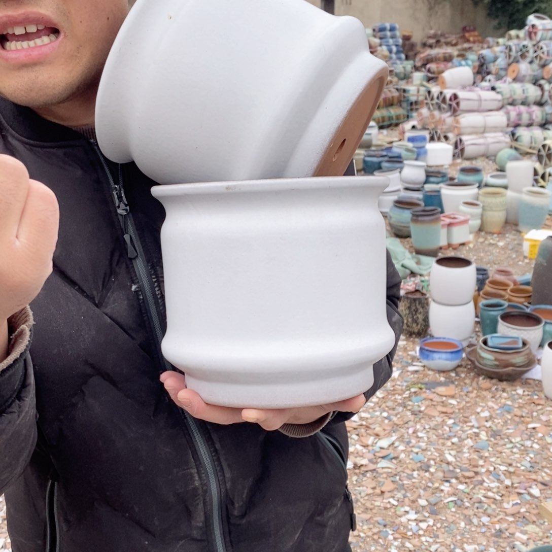 红陶杨杨花盆0211-1016