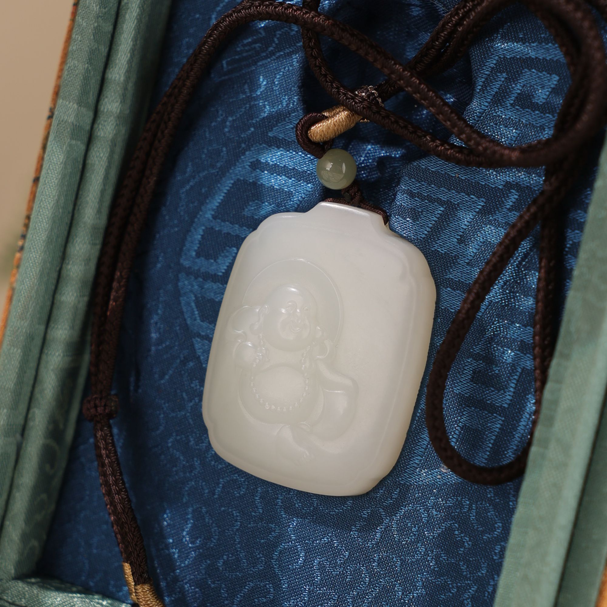 XX10485二十世纪和田玉弥勒佛挂坠