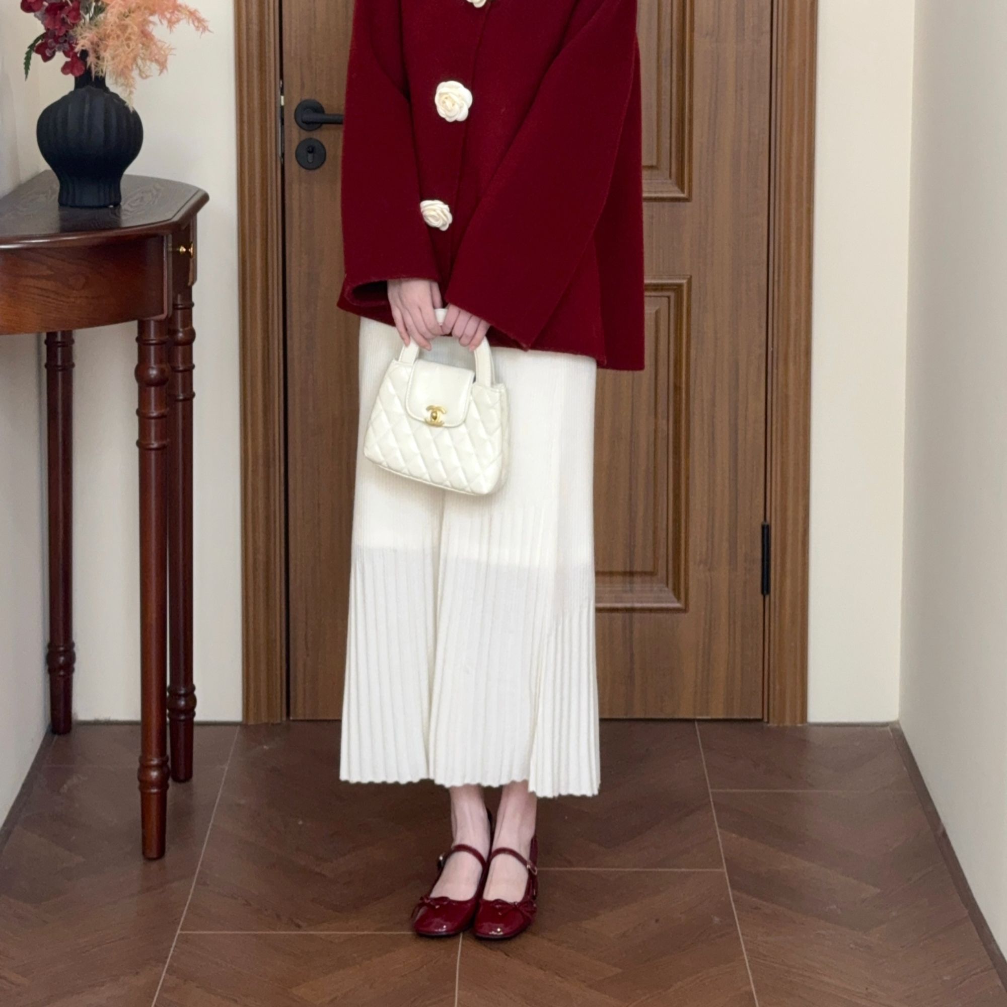 LiLi李李家【优雅旋律】冬季百搭加厚针织半身裙XMZH10967