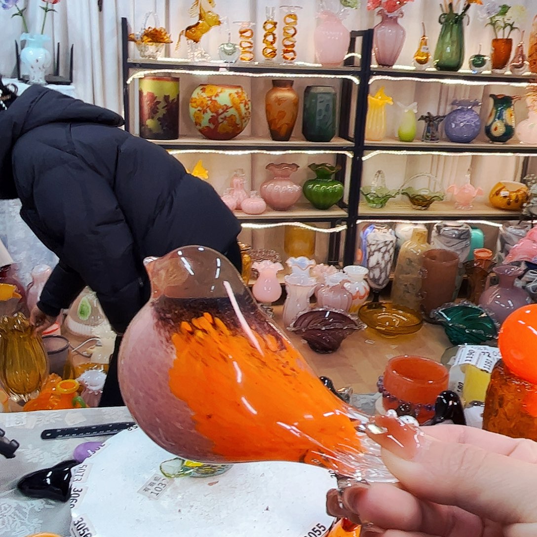 鸟家悦美居琉璃摆件