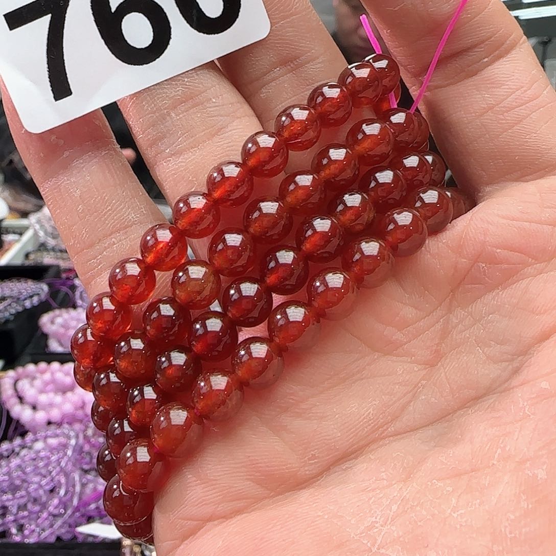 水晶手链未镶嵌760石榴石