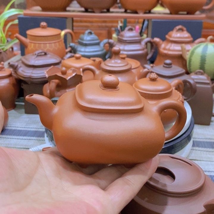 紫砂茶壶四方传炉200-230cc原矿赵庄朱泥新年特惠价