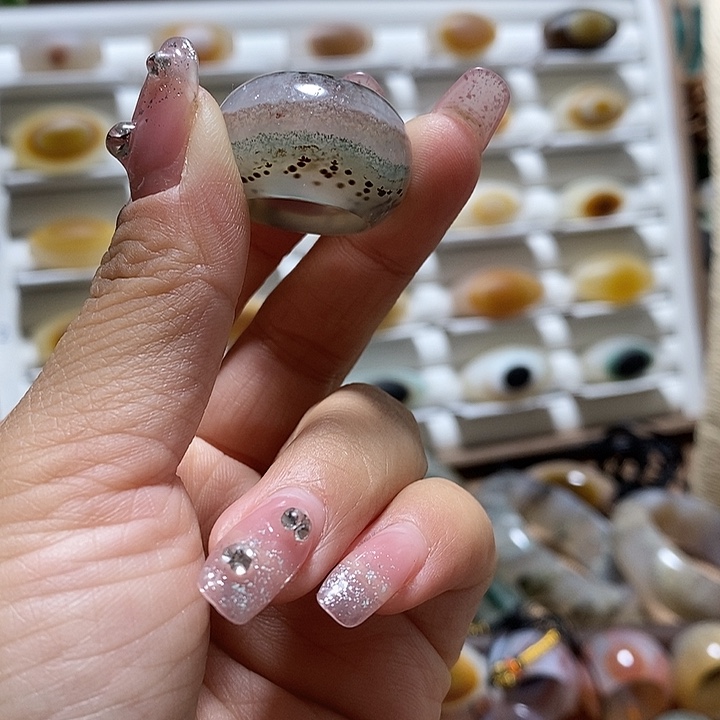 玛瑙/玉髓未镶嵌戒指