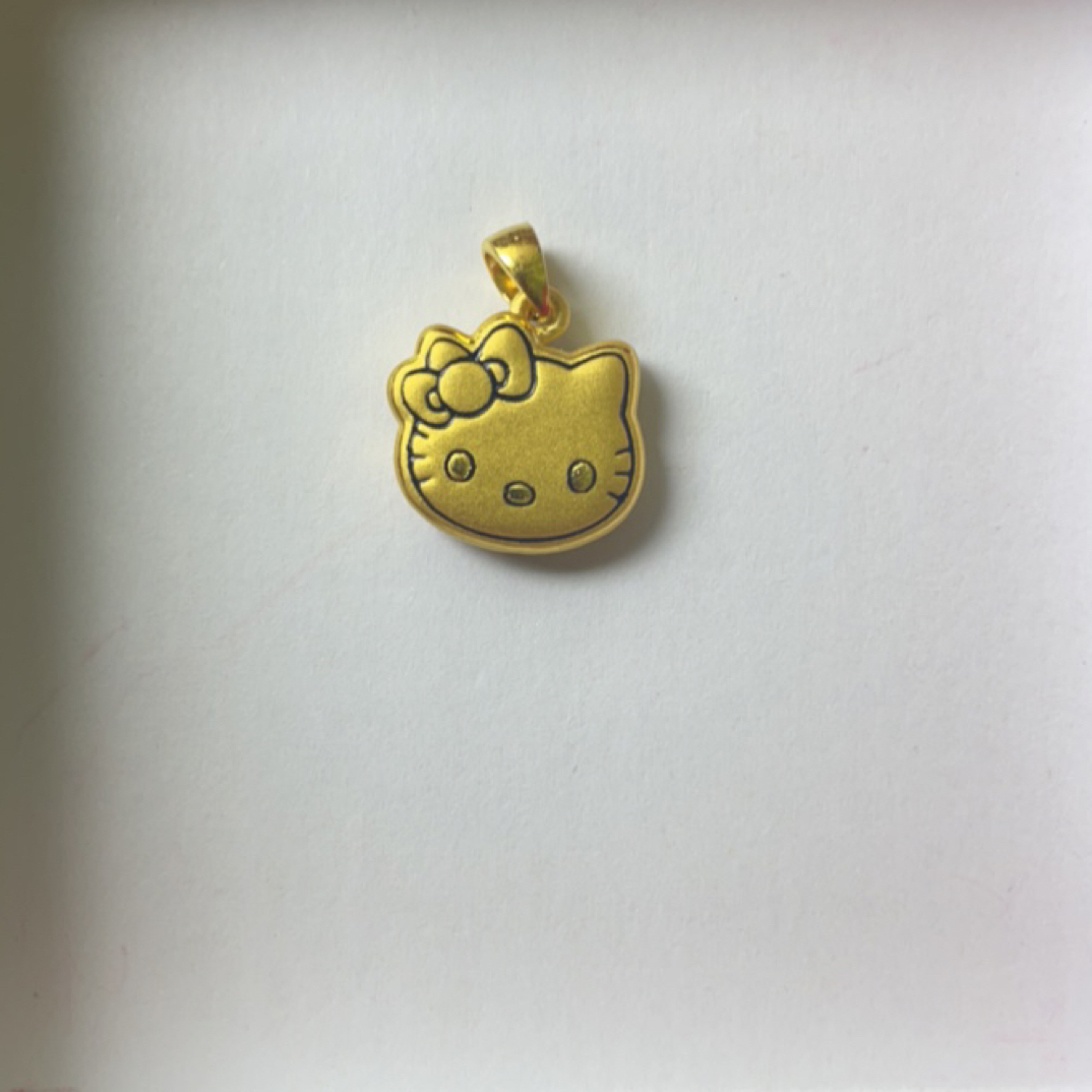 小猫黄金足金999吊坠