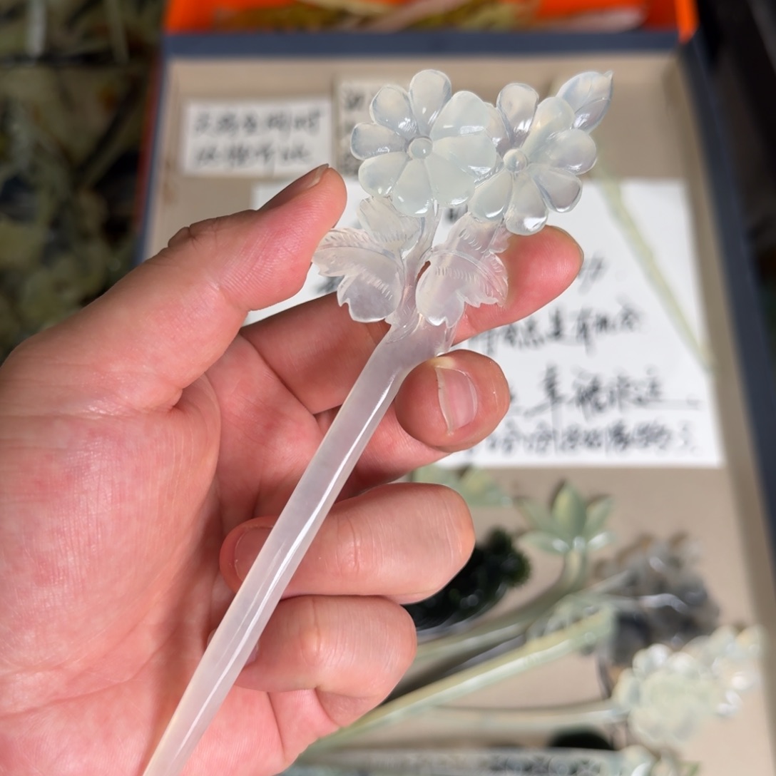 岫玉发饰未镶嵌明君玉簪贼拉好看