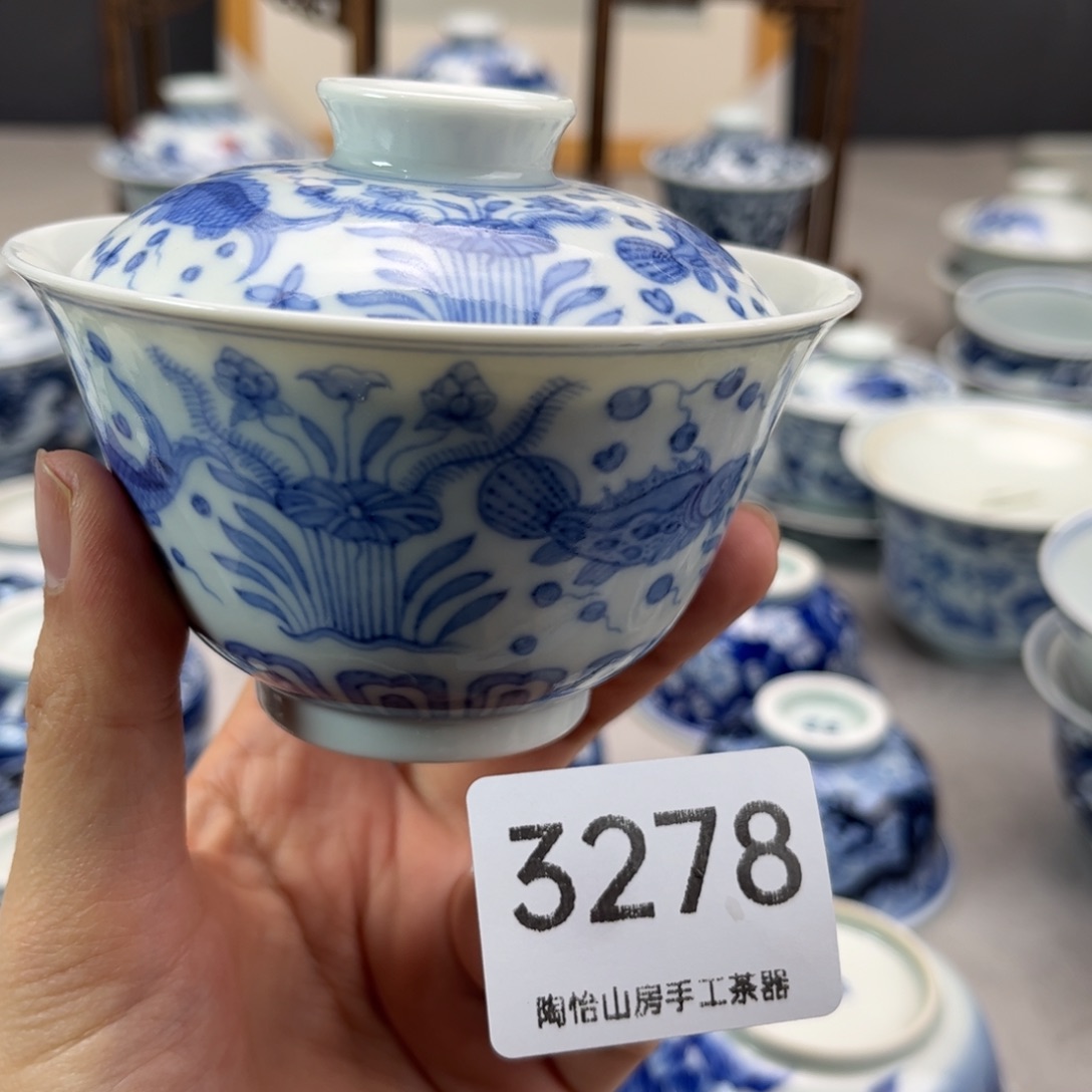 微瑕不退不换手绘杯3278燕子