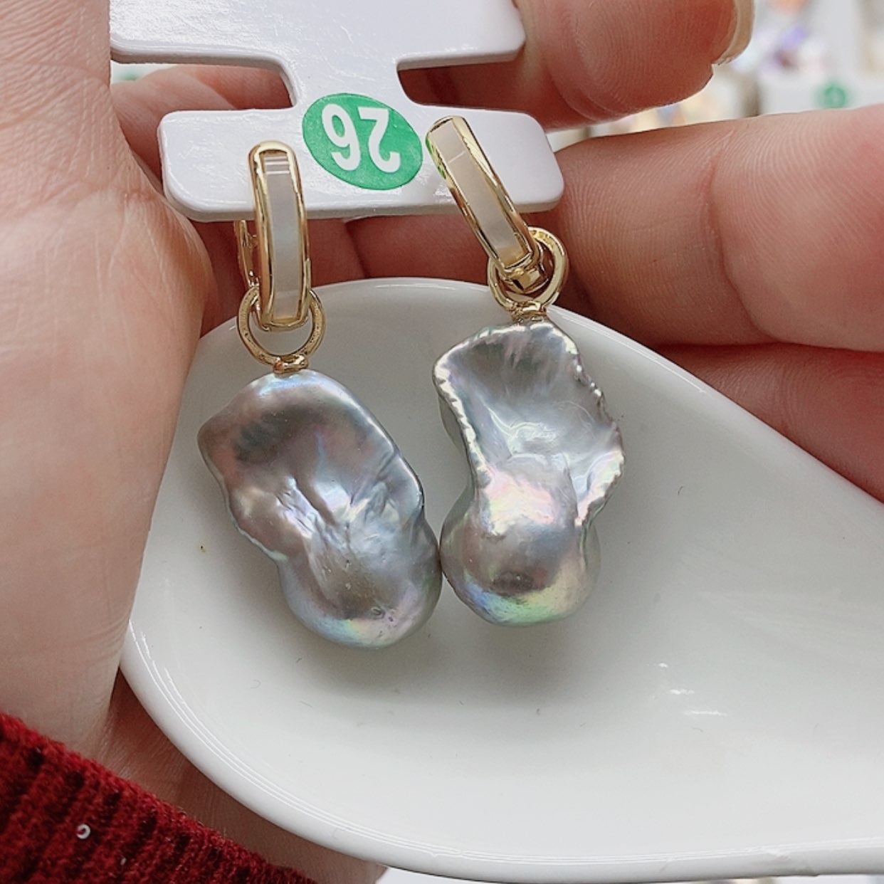 【闪购商品】淡水珍珠耳饰银S925镶嵌