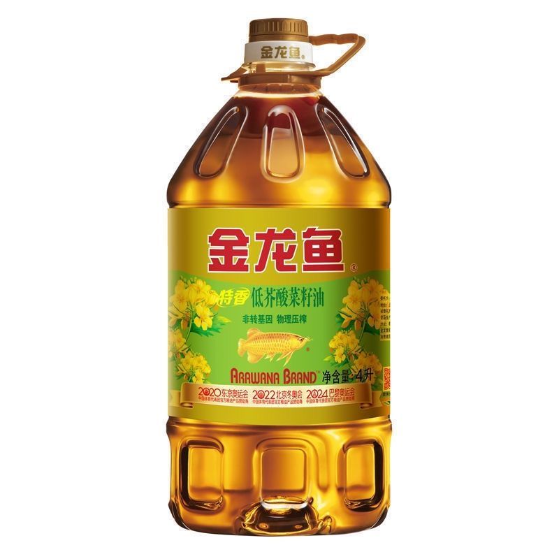 金龙鱼非转基因特香低芥酸菜籽油4L/桶家用炒菜烹饪