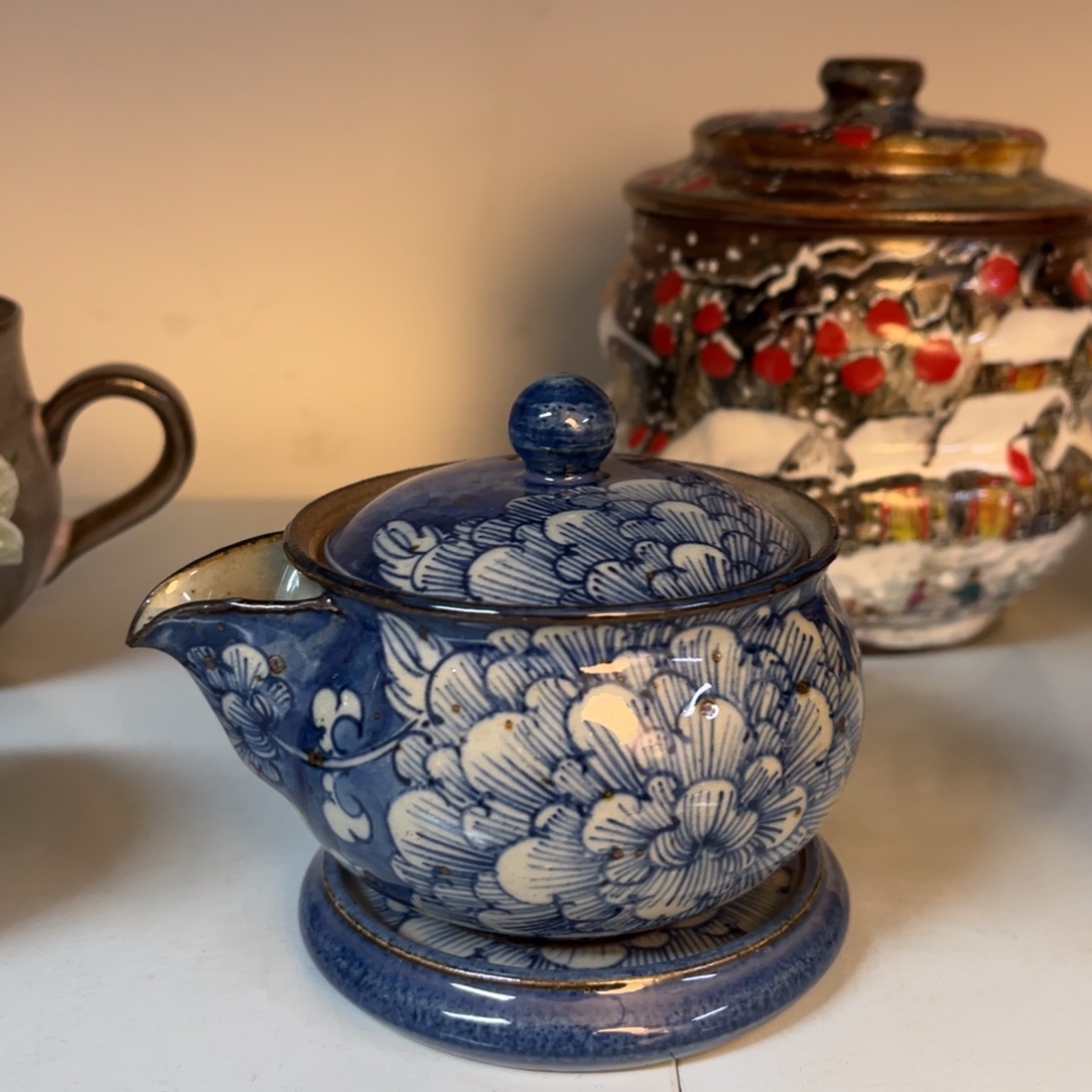 杯柴烧手工手绘陶瓷