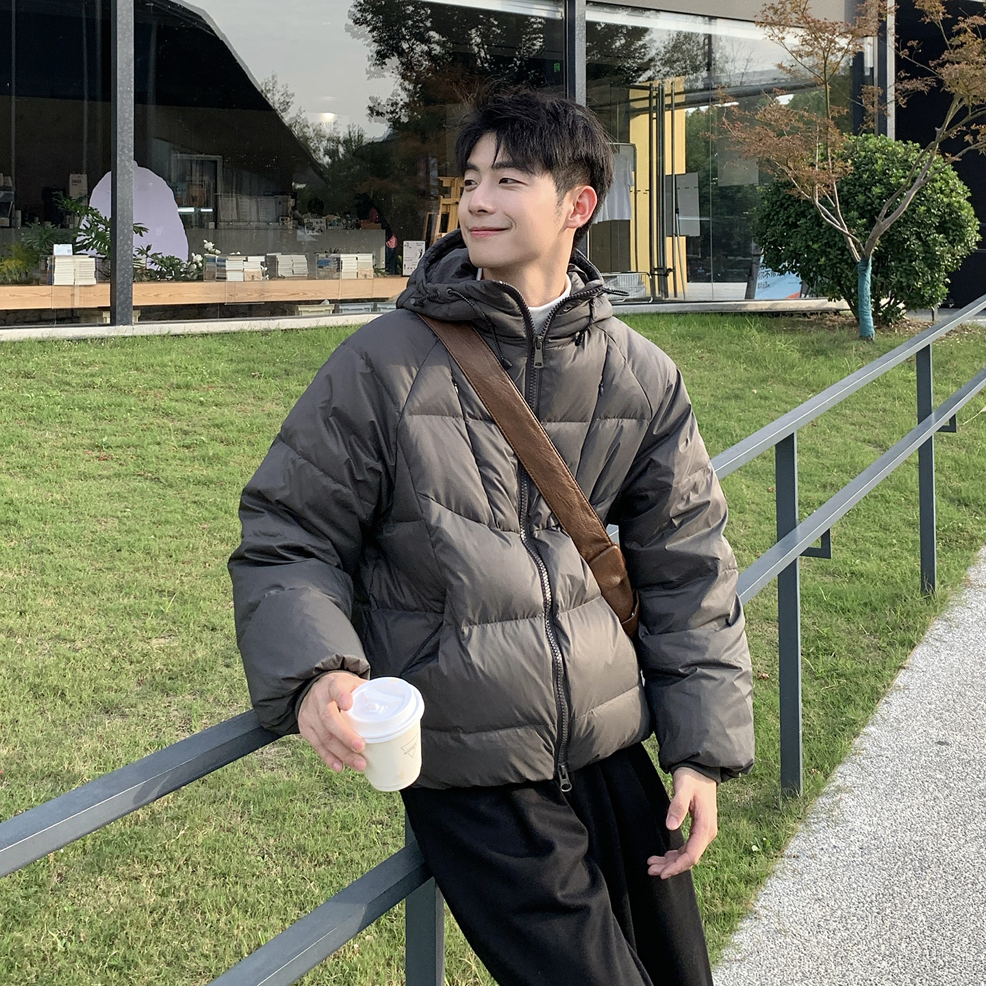 暗物质dark matter白鸭绒轻薄连帽羽绒服男冬季2025新款保暖加厚