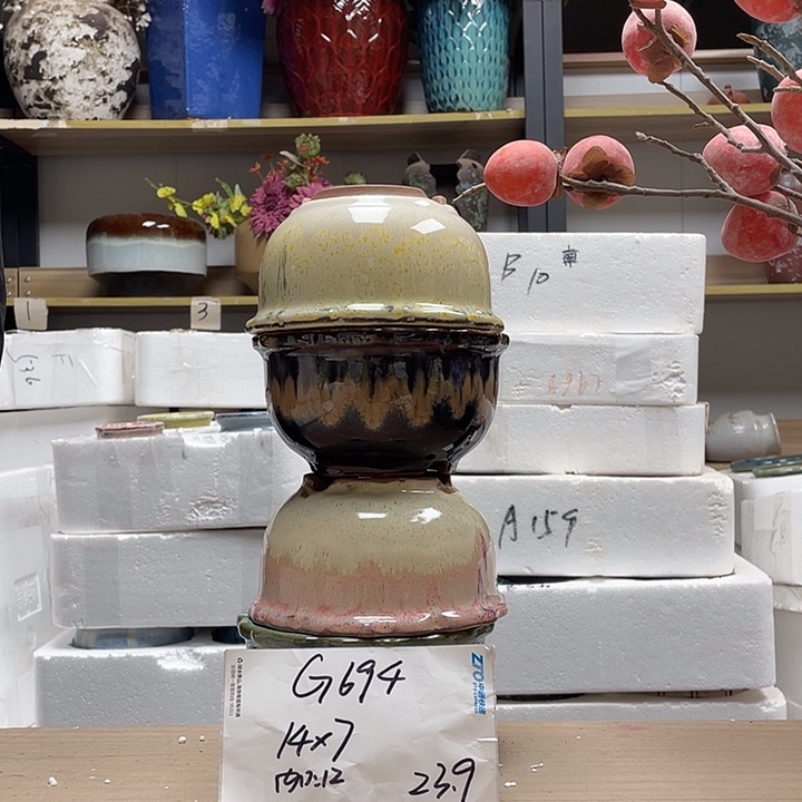 粗陶多肉花盆微瑕694