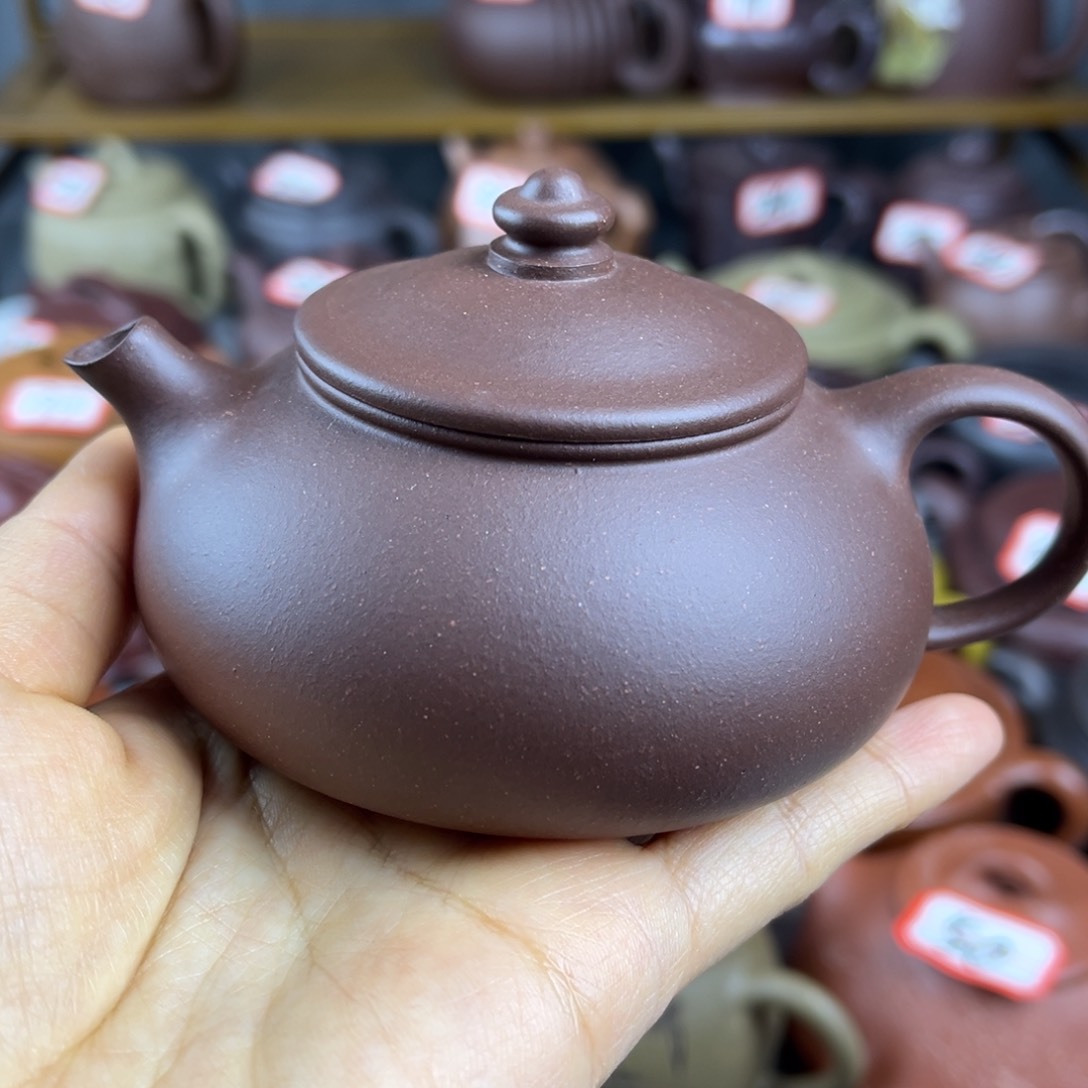 紫砂茶壶宜兴紫砂壶寒江