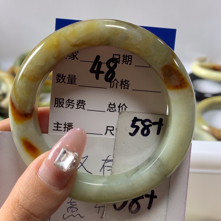 蛇纹石玉手镯未镶嵌48