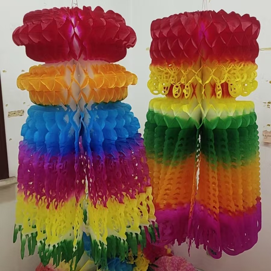 彩色拷贝纸纸幡灯笼环保用品直径45厘米高度适中