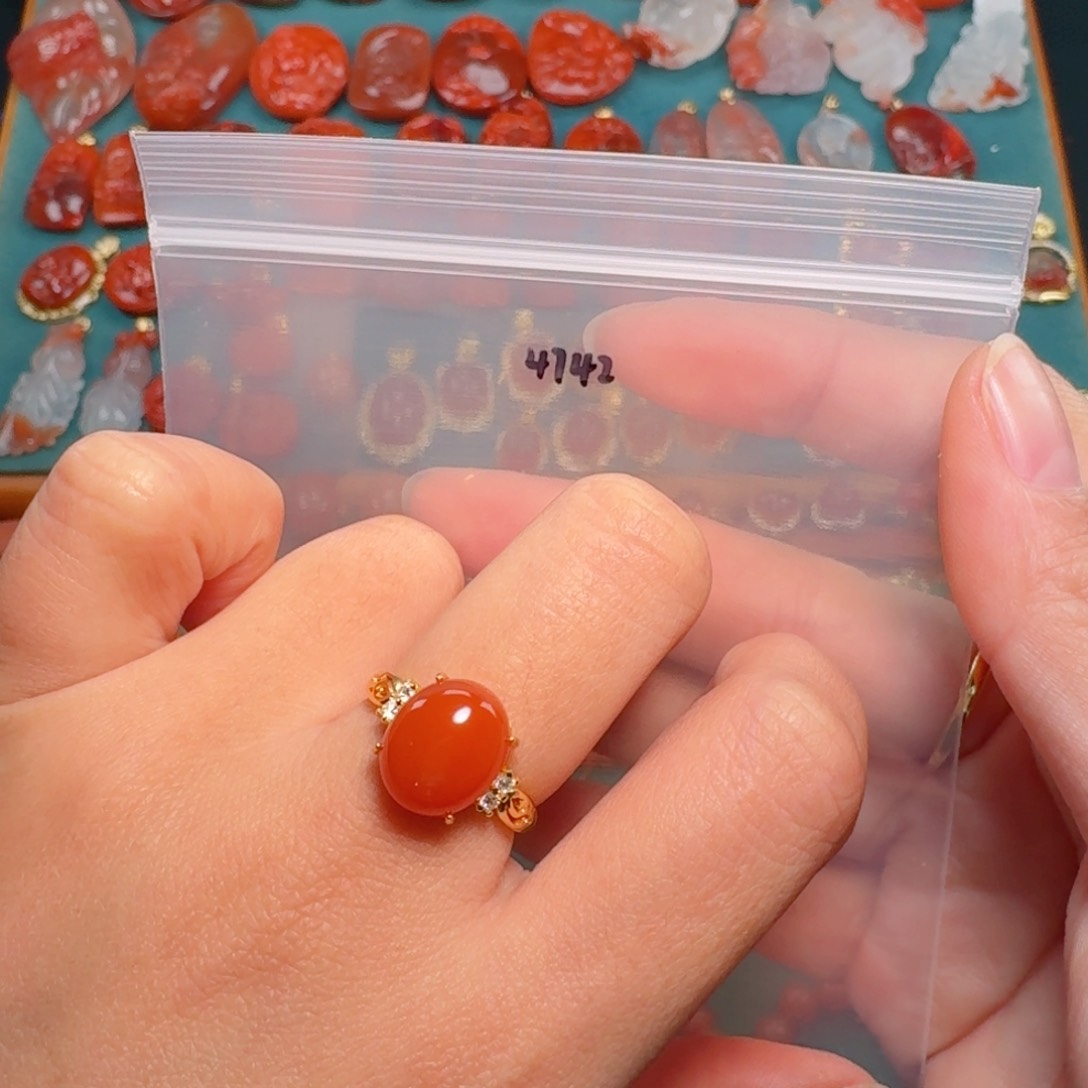 南红玛瑙南红银S925镶嵌