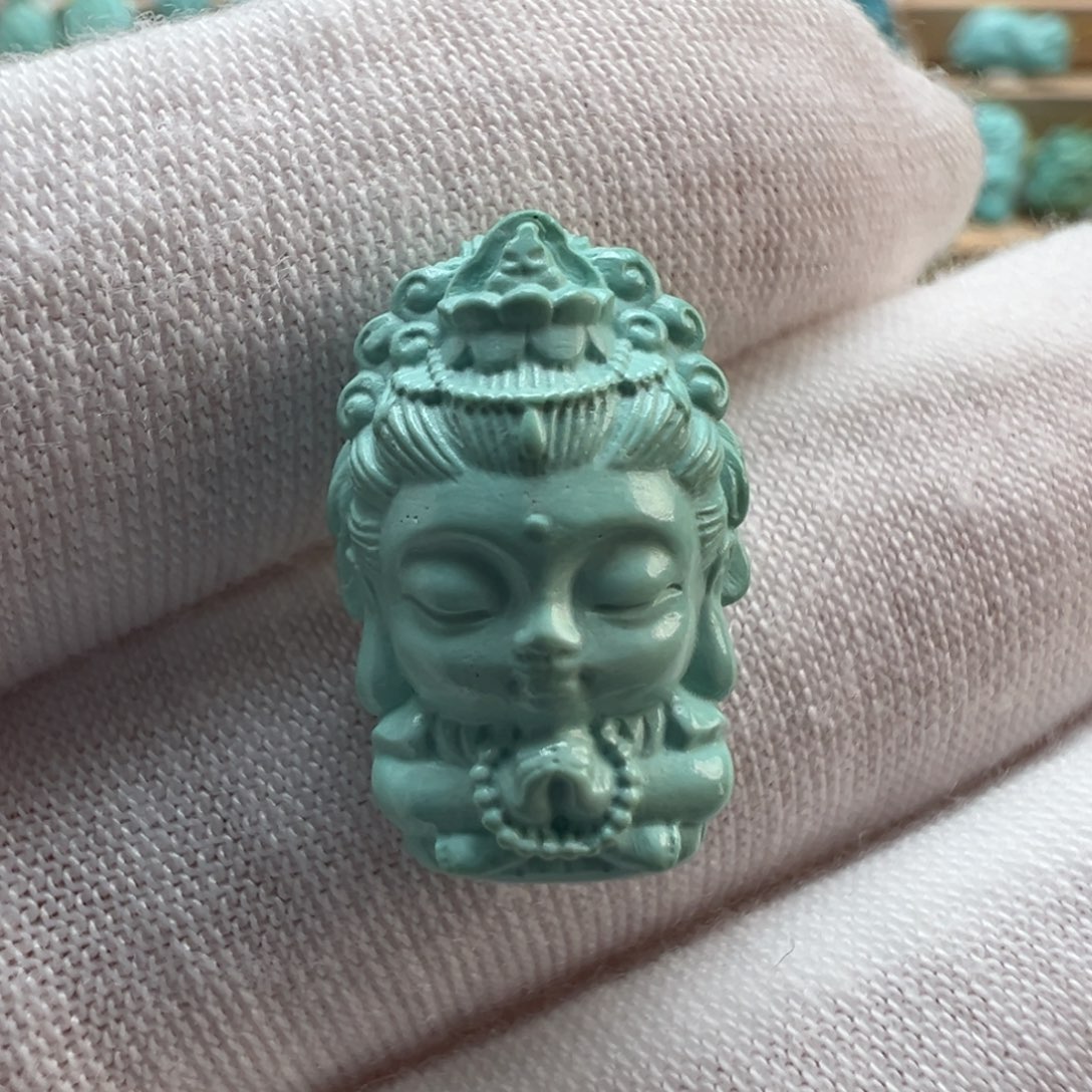 绿松石未镶嵌配饰12*18.3