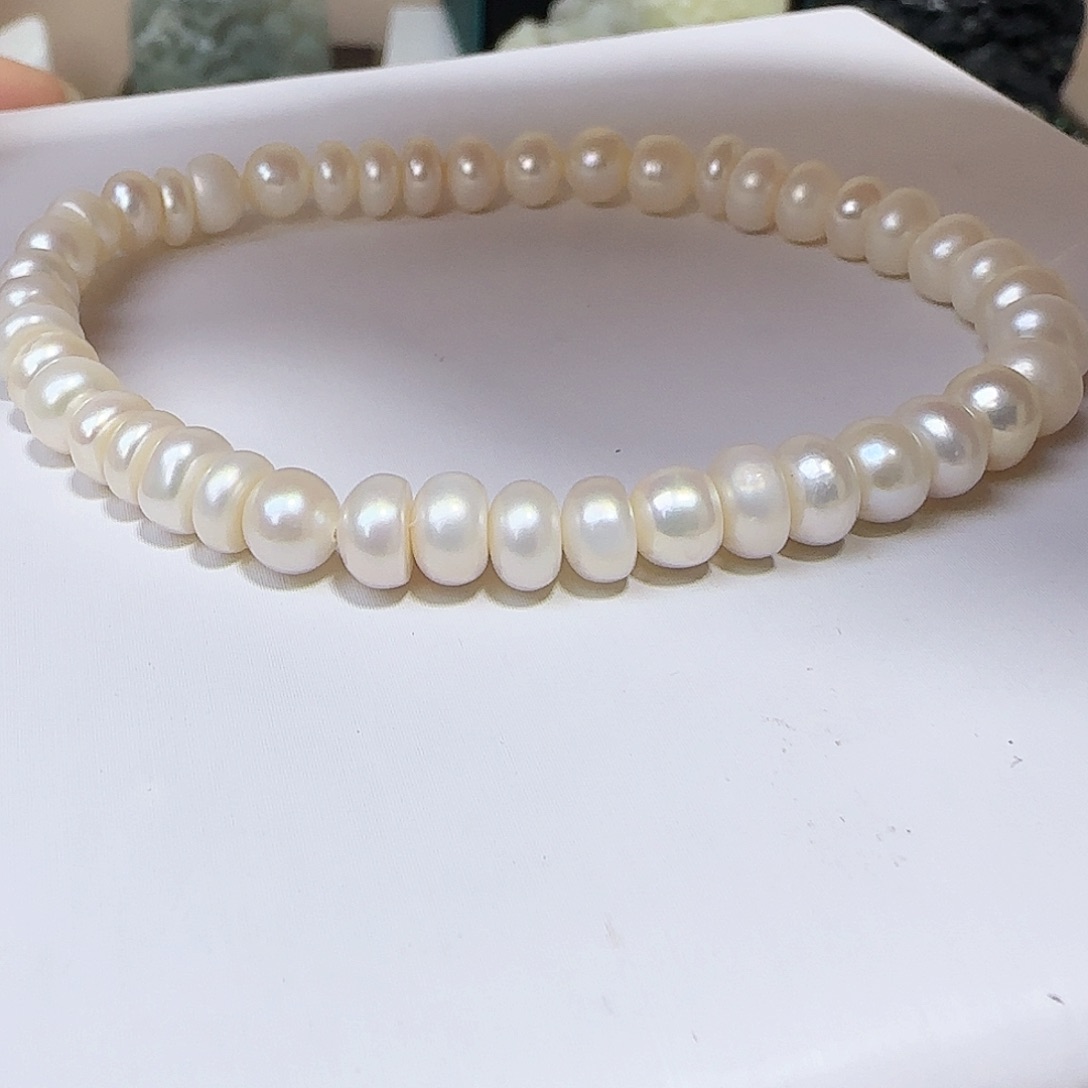 淡水珍珠手绳银S925镶嵌