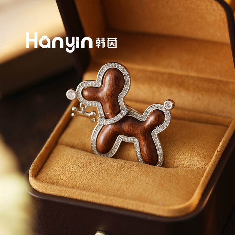 铜合金合成锆石胸针 时尚微镶围脖气球狗骨头泡泡胸针小众气质AAA