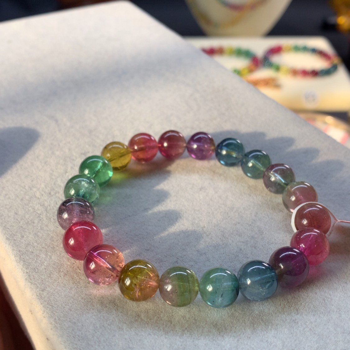 【闪购商品】未镶嵌手链碧玺季**凌艳丽西瓜单圈9.2