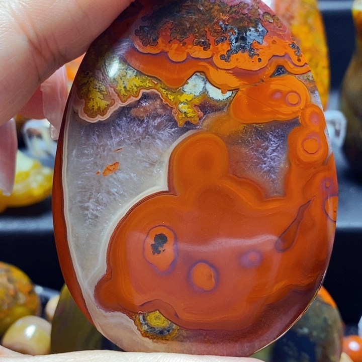 玛瑙/玉髓吊坠(不含链)未镶嵌滚***屋