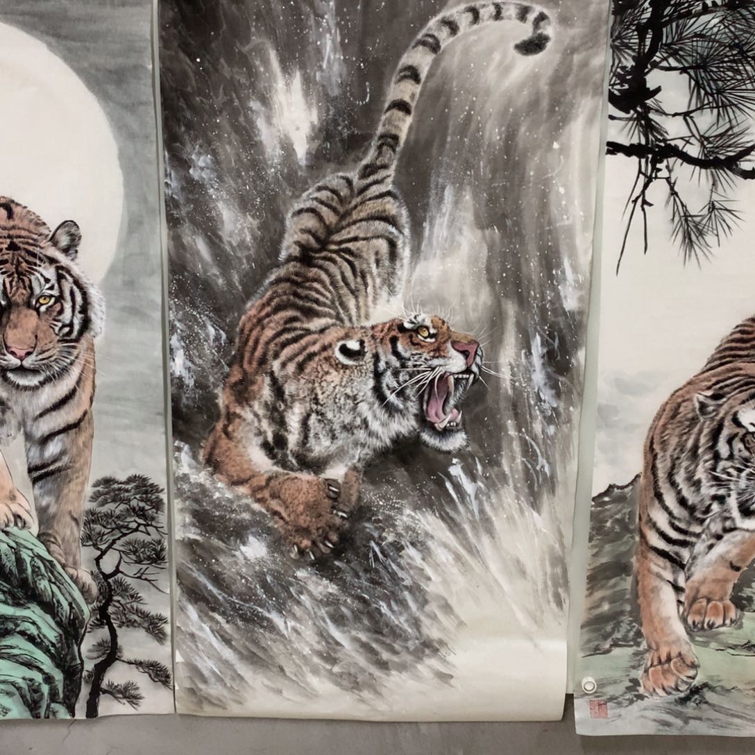 国画任**?四尺手绘老虎