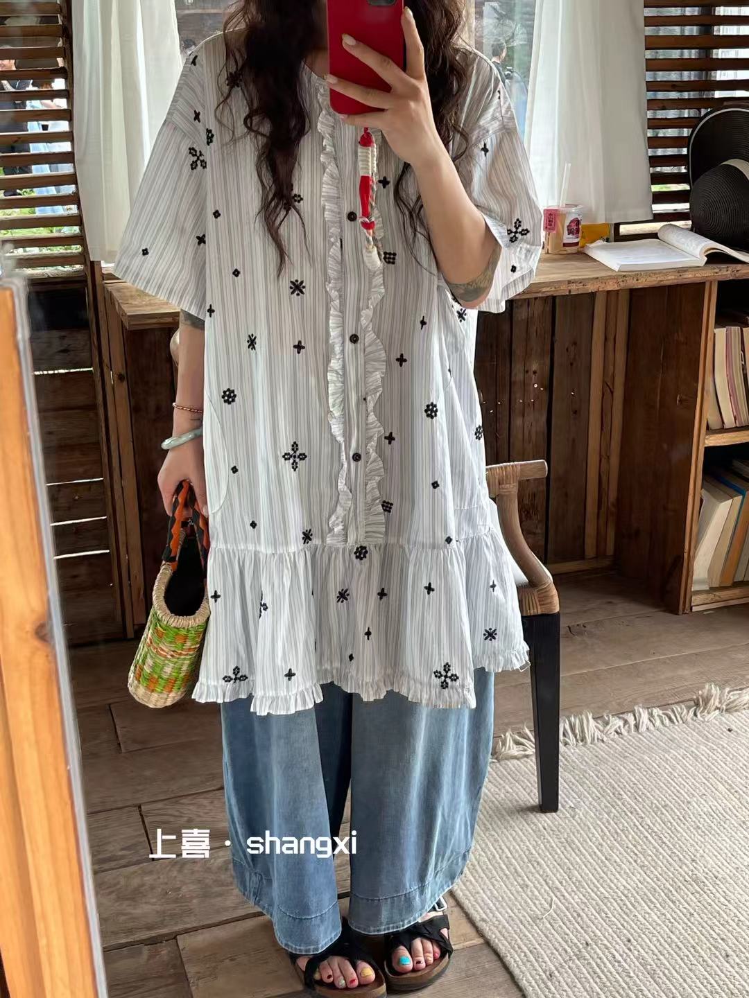 叨叨推荐款 YQ#5919#日系花边上衣  XX