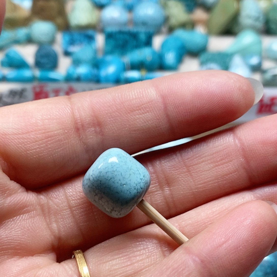 绿松石珠宝半成品未镶嵌江*山