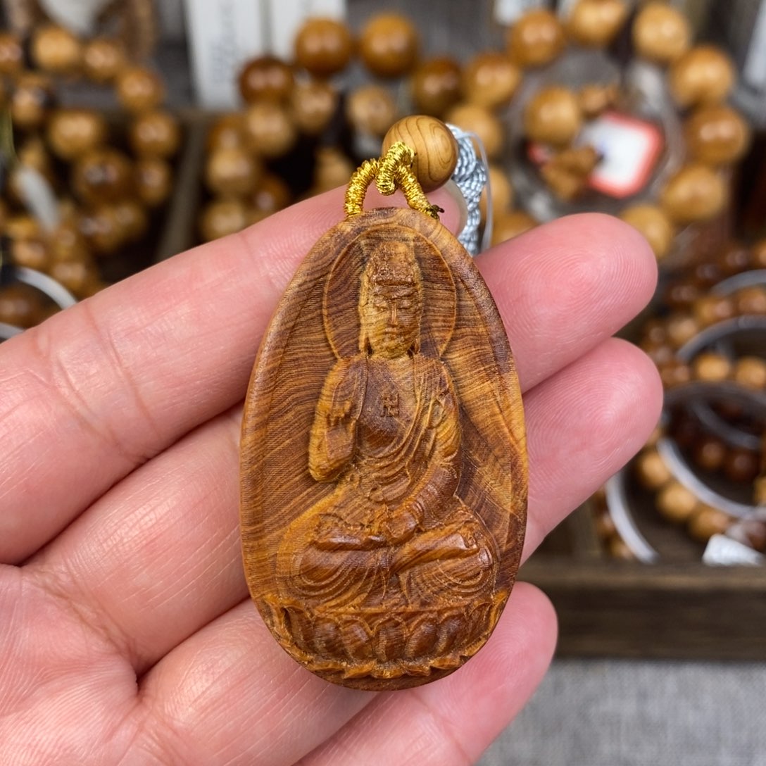 柏木（崖柏）无事牌阿弥陀佛