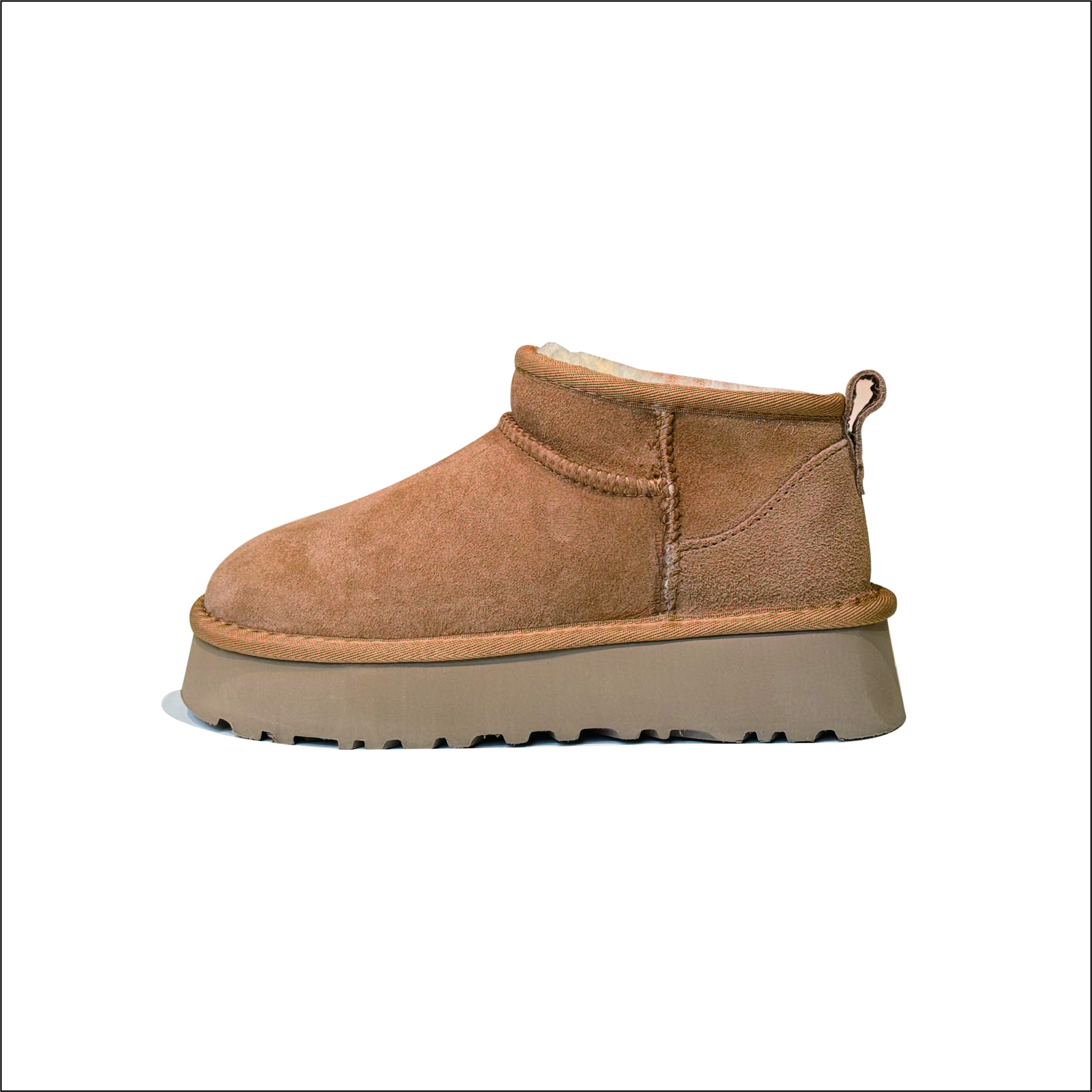 【冬雨3CM】-桑坡皮毛一体经典简约百搭加厚保暖短款冬季雪地靴