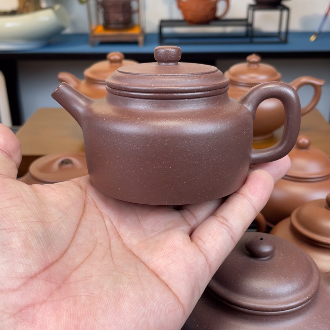 紫砂茶壶底槽青德钟150cc
