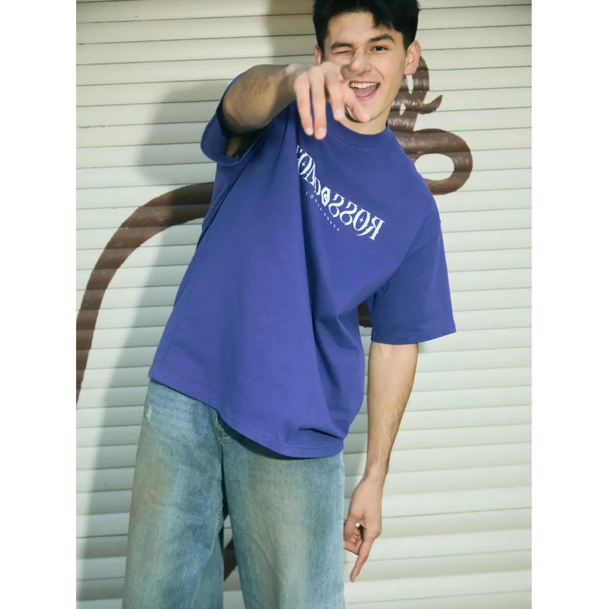 【LR】潮牌男女圆领短袖T恤印花棉男女同款1563-A8-12