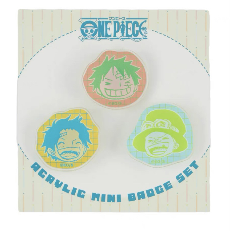 【海贼王】ASL子供三小只亚克力徽章/路飞艾斯萨博