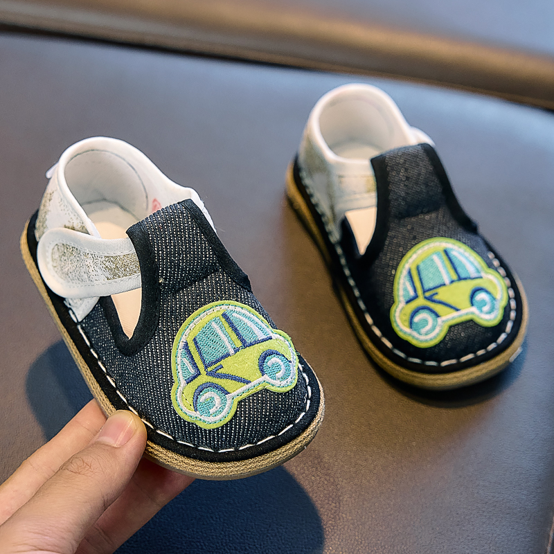 宝宝手工布鞋1-7岁3男女童宝宝鞋千层底布鞋学步透气老北京春1099