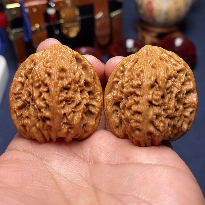 文玩核桃把件40南将石